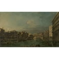thumbnail image 2 of Francesco Guardi 24x16 Gold Ornate Framed and Double Matted Museum Art Print Titled - Regatta on the Grand Canal, Near the Rialto Bridge, Venice (1780 - 1793), 2 of 4