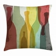 thumbnail image 1 of Wine Throw Pillow Cushion Cover, Abstract Composition with Watercolor Silhouettes Bottles of Wine Whiskey Tequila Vodka, Decorative Square Accent Pillow Case, 20 X 20 Inches, Multicolor, by Ambesonne, 1 of 2