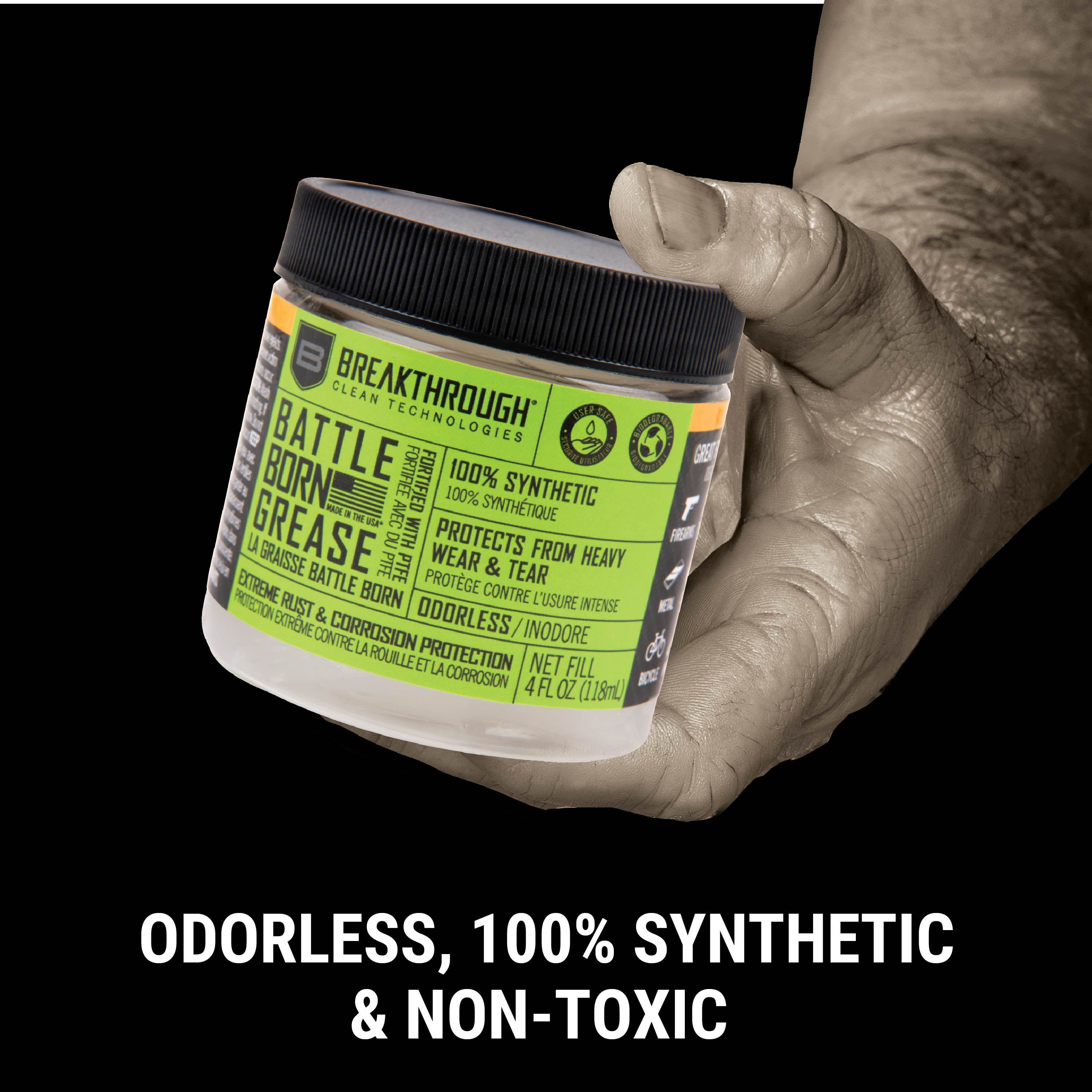 Breakthrough Clean Technologies® Battle Born Grease w/ PTFE, 4oz Jar, Clear