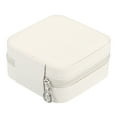 thumbnail image 4 of Uxcell Travel Jewelry Case Small Jewelry Organizer Portable Mini Jewelry Box to Store Rings Earrings Necklaces, White, 4 of 5