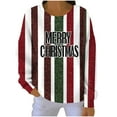 thumbnail image 1 of HAiming Chandail de Noël pour Femmes Imprimé Xmas Manches Longues Col Rond Décontracté Blouse Tendance, 1 of 6