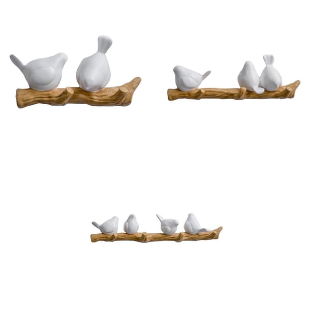 Perchero de Pared perfecl 3 Piezas Ganchos para Abrigos Sombreros Llaves en Árbol