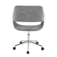thumbnail image 6 of LumiSource Chrome Metal, Grey Fabric Margarite Task Chair, 6 of 6