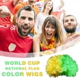 thumbnail image 4 of Peluca de color bandera para la peluca – Peluca afro tricolor explosión, fibra sintética ligera, gorra, talla única, accesorio reutilizable para ferias, 4 of 5
