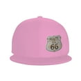 thumbnail image 2 of ZICANCN Route 66 Road Sign Baseball Caps, Trucker Hats for Men And Women, Adjustable Breathable Flat Caps, Pink, 2 of 8