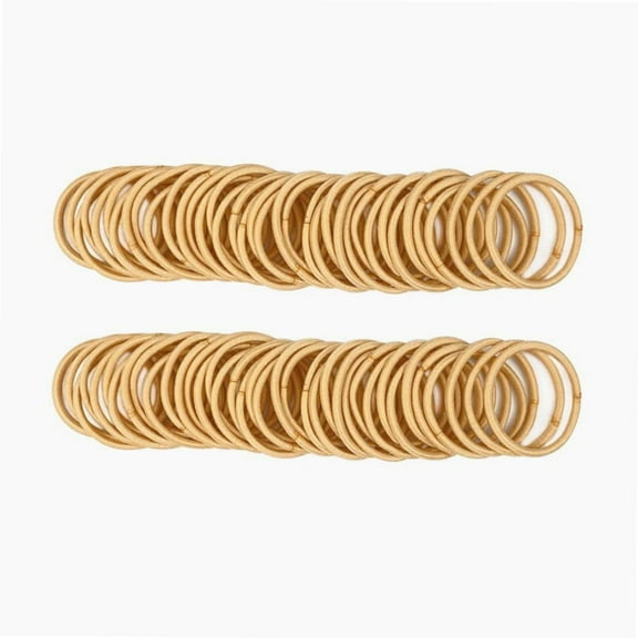 100 Pcs Baby Hair Ties - Gold Hair Bands for thin hair- No Metal Hair Elastics -Ponytail Holder for Kids(2 mm x 2.5 cm,Blonde)