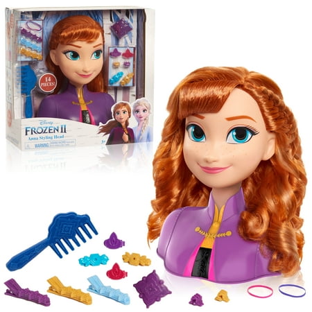 Disney’S Frozen 2 Anna 7.5-inch Styling Head, 14-Pieces, Officially Licensed Kids Toys for Ages 3 Up, Gifts and Presents