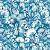 Aqua Blue Fusion Floral
