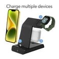 thumbnail image 2 of Wasserstein 3-in-1 Charging Station for iPhone, Airpods and Fitbit - Charge Multiple Apple Devices with This iPhone Charging Station (Black, 1 Pack), 2 of 6