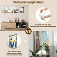 thumbnail image 3 of 8 Pack Acrylic Mirrors for Wall,12 x 12 Inch Self Adhesive Frameless Small Mirror Tiles, Flexible Plastic Mirror Sheets for Bedroom Home Gym Door (12 * 12 inch), 3 of 9