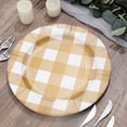thumbnail image 5 of Balsa Circle 10 Round 13" Gold Disposable Paper Charger Plates Buffalo Plaid Wedding Party Tableware Supplies, 5 of 8