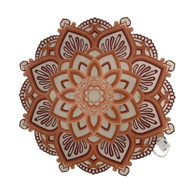 Luz para habitación de Yoga, decoración de pared brillante para , lámpara de Mandala acrílica de para , sala Acrílico Colco Luz Nocturna Mandala