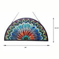thumbnail image 2 of CHLOE Lighting Regal Eudora Tiffany-Style Peacock Feather Glass Window Panel 35"X18", 2 of 6