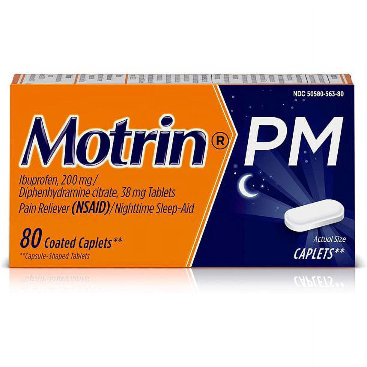 Motrin Pm Ibuprofen 200 Mg Pain Reliever And Nighttime Sleep-Aid Caplets - 80 Ea, 2 Pack