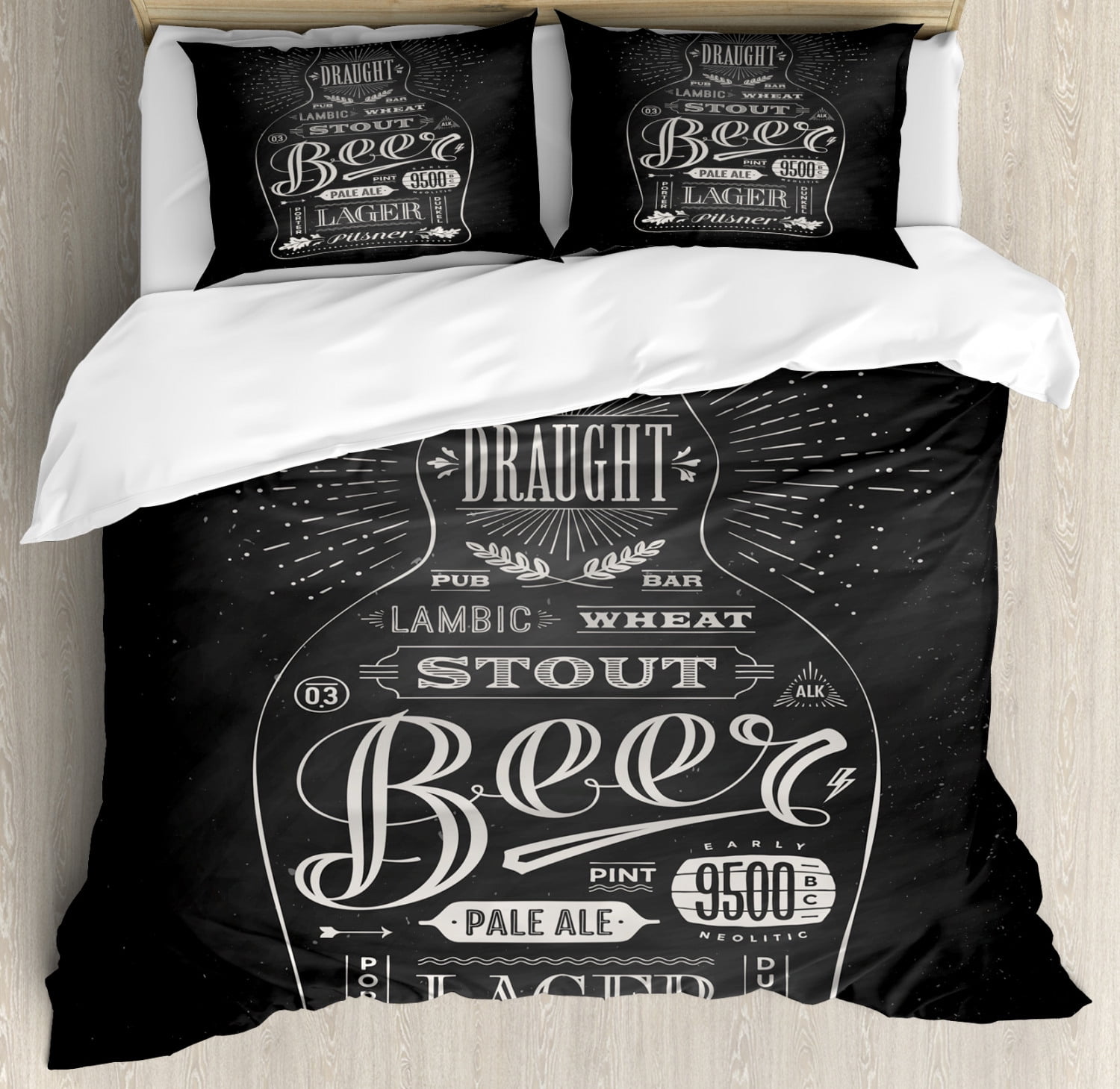 Craft Beer Pattern Print Duvet Cover Bedding Set