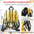 thumbnail image 4 of Herdesigns Yellow Backpack with Lunch Box Floral Lightweight Large Travel Work Laptop Backpacks Set Casual Daypacks, 4 of 8