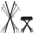 thumbnail image 3 of LNGOOR  Double X Keyboard Stand and Bench Set  Adjustable Height Digital Piano Stand with Lockable Straps for 49 61 76 88 Keys, 3 of 7