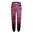 thumbnail image 3 of Women's Casual Fashion Halloween Print Casual Drawstring Elasticated Waist Drawstring Pants, 3 of 4