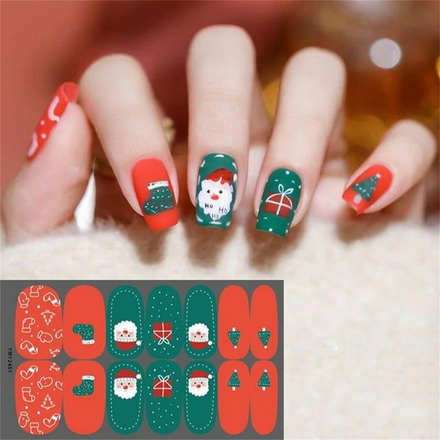 Fiudx Uñas Navideñas, Pegatinas Navideñas de Copos de Nieve, Calcomanías Duraderas para Uñas, Diseños Autoadhesivos para Mujer, Regalos de Fiesta para Niños, Diversión Navideña, Fácil Aplicación.