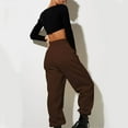 thumbnail image 6 of IDALL Sweatpants Women Joggers for Women Women's Thin High Waisted Loose Sweatpants Comfortable High Waisted Jogging Pants With Pockets Casual Sweatpants Lounge Pants High Waisted Pants Brown M, 6 of 6