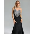 thumbnail image 3 of Vestido de noche BELLA BARNETT, largo hasta el suelo, con diamantes de imitación brillantes, 3 of 6