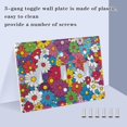 thumbnail image 3 of Yayeee Toggle Light Switch Wall Plate 3-Gang 6.37"x4.48" Decorative Outlet Cover, Whimsical Floral, 3 of 7