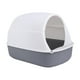 thumbnail image 4 of Caja de arena para gatos con tapa y tapa antisalpicaduras, con pala para arena, suministros para mascotas Gris, 4 of 9