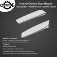 thumbnail image 3 of HUGFEGWE Interior Door Handle Set, Compatible with 2007-2014 Chevy Silverado Tahoe Avalanche Cadillac Escalade GMC Yukon, Chrome Front Inside Left Driver & Right Passenger Side | Replaces#, 3 of 6