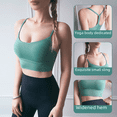 thumbnail image 5 of Sujetador deportivo para mujer con tirantes finos en la espalda y tirantes finos para correr, deportes, yoga, ropa interior, 5 of 5