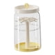 thumbnail image 3 of Vitrina transparente con forma de figura, organizador de joyas multiusos giratorio de 360 degree Amarillo cremoso, 3 of 9