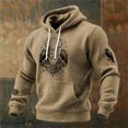 thumbnail image 3 of Men's Patterned Zip Up Hoodie Casual Long Sleeve Hooded Sweatshirt Jacket, 3 of 3