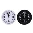 thumbnail image 4 of Cateissary Reloj de pared silencioso de 2 uds., perilla de ajuste resistente al desgaste, reloj de alta definición duradero para el Decoración del hogar Blanco, 4 of 6