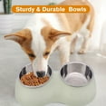 thumbnail image 5 of Dog Bowl Double Bowl Stainless Steel Water And Food Raised Bowls, Pet Feeder Bowls, 5 of 8