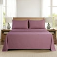 thumbnail image 2 of Mainstays Super Soft Faux Textured Microfiber Bed Sheet Set, Full, Lilac Bloom, 4 Piece, 2 of 11