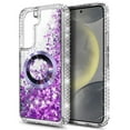 thumbnail image 6 of NageBee Magnetic Case for Samsung Galaxy S24+ /S24 Plus | MagSafe Compatible | Jewel Camera Lens & Tempered Glass Screen Protector & Wrist Strap Lanyard | Glitter Floating Liquid Cover (Purple), 6 of 6