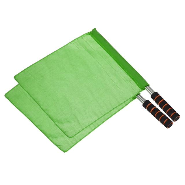 Unique Bargains Football Linesman Arbitre Drapeau en Acier Inoxydable Éponge Pôle Grip, Vert 2 Pack