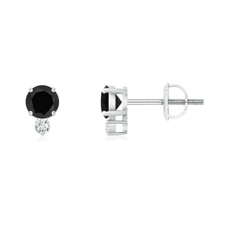 Basket Set Round Black Onyx Stud Earrings With Diamond In 14k White Gold 4mm Se0133bod Wg Aaa 4 Basket Set Round Black Onyx Stud Earrings With Diamond In 14k White Gold 4mm Se0133bod Wg Aaa 4