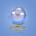 thumbnail image 3 of Reloj despertador clásico Bearachild con marco de metal duradero azul, 3 of 6