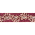 thumbnail image 1 of Vickerman Q165982 Vickerman 2.5" Burgundy Dupion with Gold Sequin Paisley Christmas Ribbon, 1 of 1