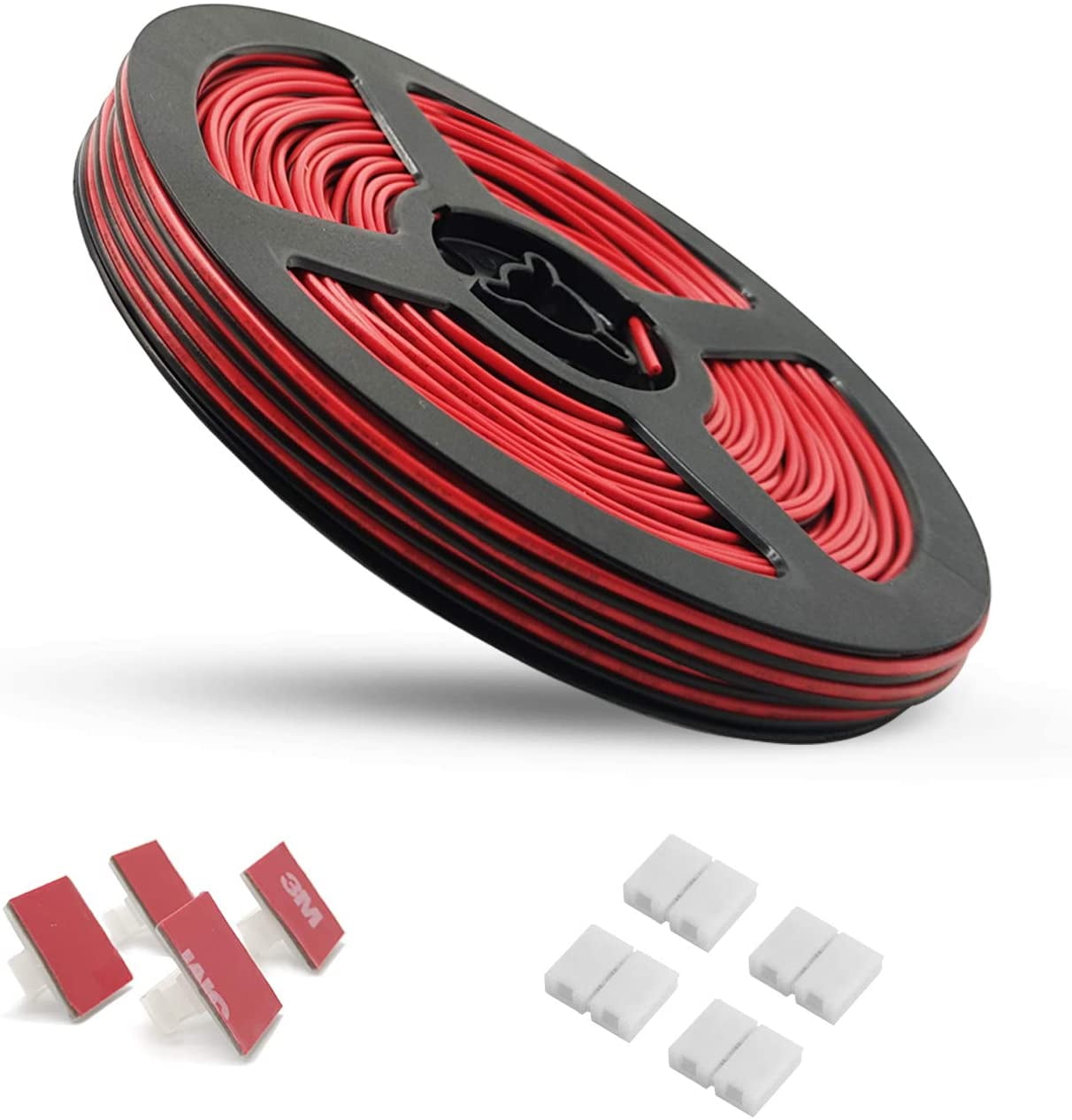 65 6ft 20m Electric Wire 22 Gauge Awsom Extension Wire Red Black 2 Wire Stranded Tinned Copper For 3528 Led Strip Lights 12v Dc Wire Speaker Doorbell Wire Walmart Com Walmart Com