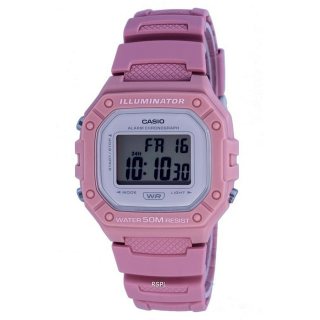 Casio Youth Montre Numérique en Résine à Quartz W-218HC-4A W218HC-4 pour Femme