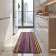 thumbnail image 4 of Purple Boho Tribal Stripes and Hearts Pattern Kitchen Rug Mat,Kitchen Runner Rugs Non Skid Washable,Decorative Kitchen Floor Mats for Kitchen,Sink,Laundry,17"x47.2", 4 of 7