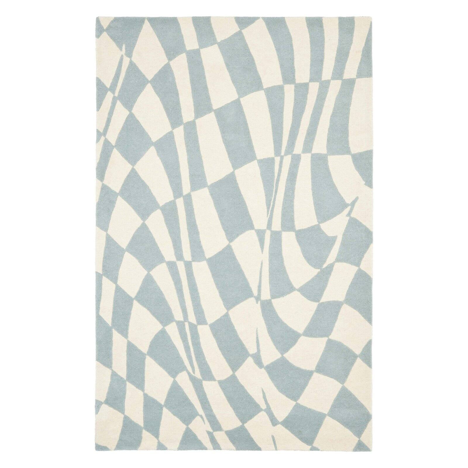 Handmade Tufted SoHo Elegance Wool-Viscose Blend Rectangular Rug in Blue