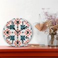 thumbnail image 2 of Yayeee 10" Wall Clock Battery Operated Quartz Round Silent Non-Ticking Home Decor,Flowers Geometric Pattern, 2 of 6