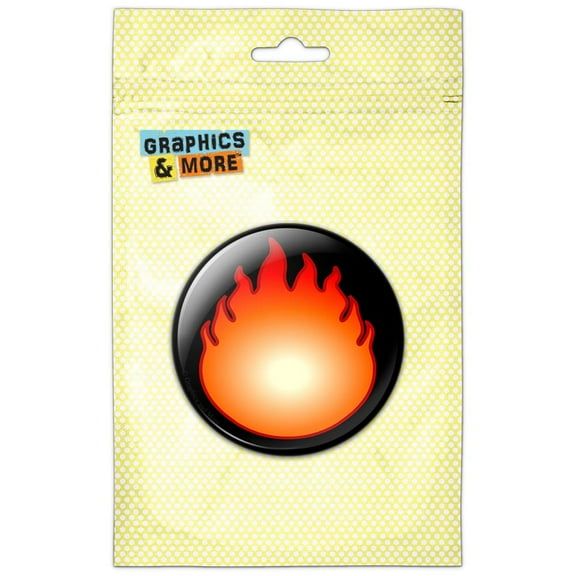 Fire Fireball Pinback Button Pin Badge