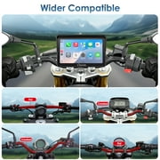 Carpuride Motorcycle Carplay Screen with BM05 Mount Wireless Android Auto, 7 Waterproof Touchscreen,, Dual Bluetooth, Wired Controller, Navi (W702S Pro)