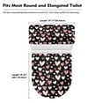 thumbnail image 5 of Renewold Soft & Washable Bathroom Toilet Seat Cover Set of 2 White Pink Hearts Toilet Lid Cushion and Tank Mat Fit Most Round Elongated Toilet Valentine's Day Dormitory Home Decor, 5 of 6
