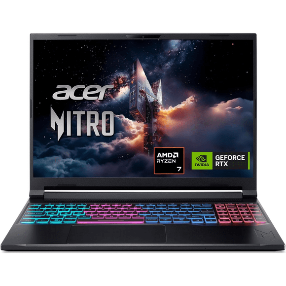Laptop Gamer Acer Nitro V 16S AI ANV16S-41-R2DX 16” WQXGA 180Hz Ryzen 7 16GB RAM 1TB SSD RTX 5070 8GB Windows 11 RGB