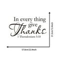 thumbnail image 5 of wallpaper In Everything Wall Decal 1 Thessalonians 5 18 Bible Scripture Religious Wall Decor Quote For Home Wall Art Sticker Sayings, 5 of 10