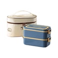 thumbnail image 1 of kurtrusly Heat Preservation Heating Lunch Box For On Go Large Capacity Lunch Box Microwave Dark blue Heating bag, 1 of 6
